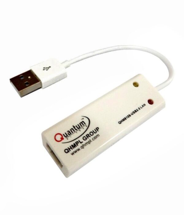 Quantum Usb To Lan 10/100mbs Ethernet Adapter, Lan Adapter, Usb To Lan Rj45