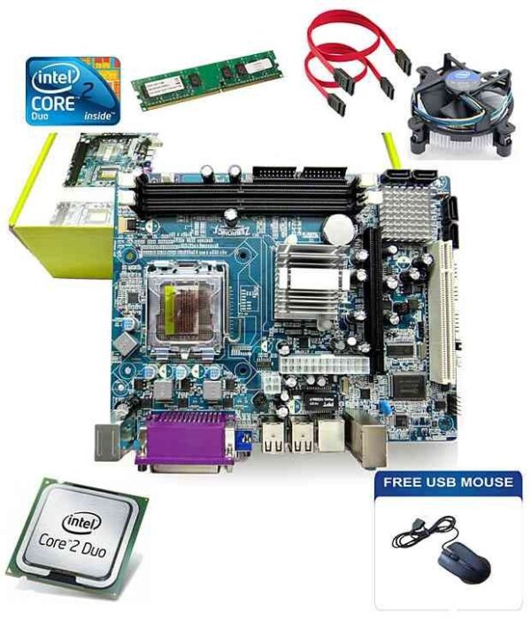 Zebronic Kit 1.1 Ghz Intel Core2Duo ,Motherboard ,Fan & 1GB Ram, Mouse
