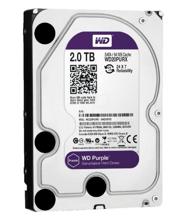 WESTERN DIGITAL Purple 20PURX 2TB SATA 6.0Gb/s 3.5 Inch