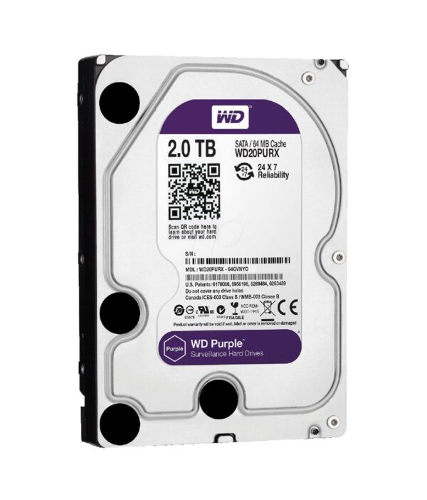WESTERN DIGITAL  2 TB Hdd Surveillance Internal Hard Drive For Cctv And Dvr