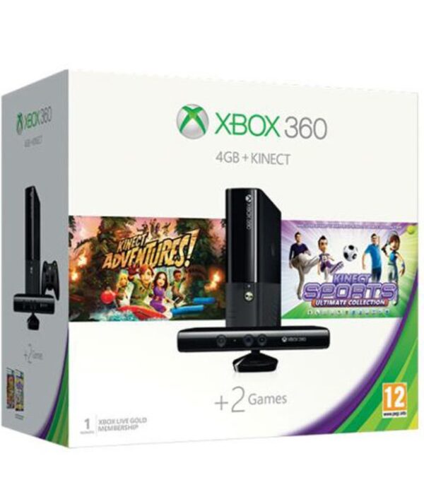Microsoft Xbox 360 4GB Kinect With Kinect Adventures And Kinect Sports Ultimate