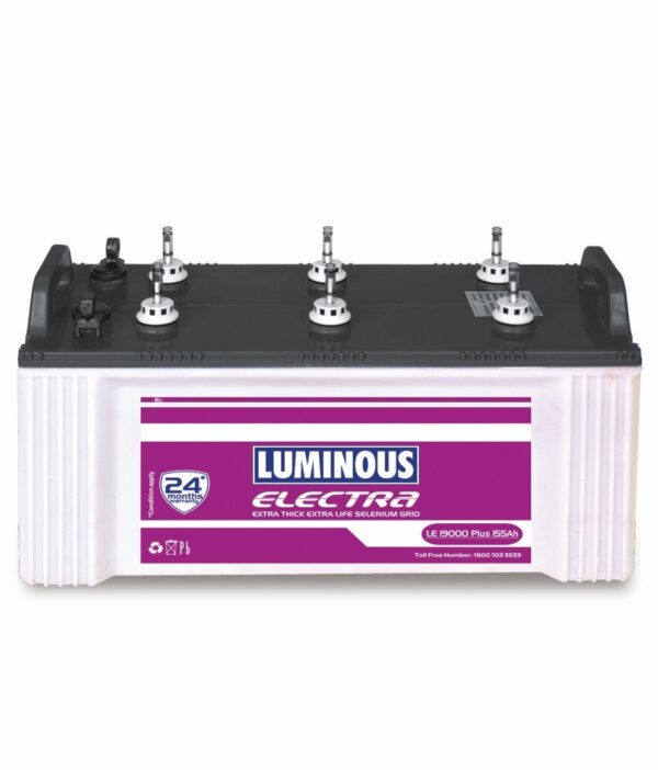 Luminous Electra LE 19000+ 155 AH Flat Plate Battery