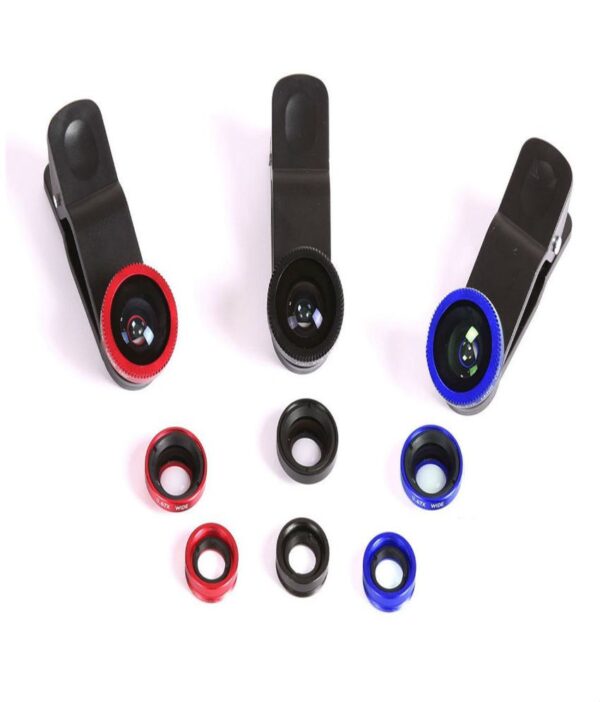 Universal 3 in 1 Mobile Camera Lens (Multi Color)
