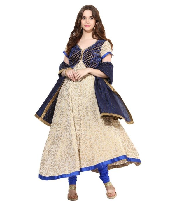 Shakumbhari Blue Pure Georgette Stitched Suit