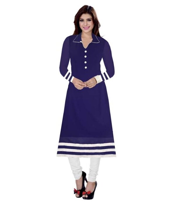 Savari Creation Nevy Blue Party Wear Georgette Kurti