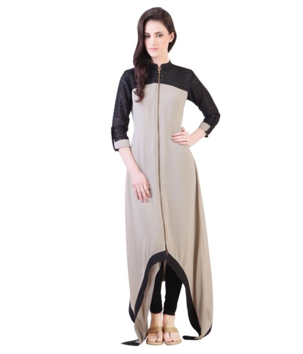Libas Gray Faux Georgette Kurti