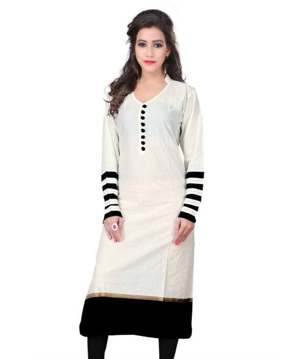 Kuki Fashion Exclusive Designer  Cotton/Rayon Plain Fancy Kurties