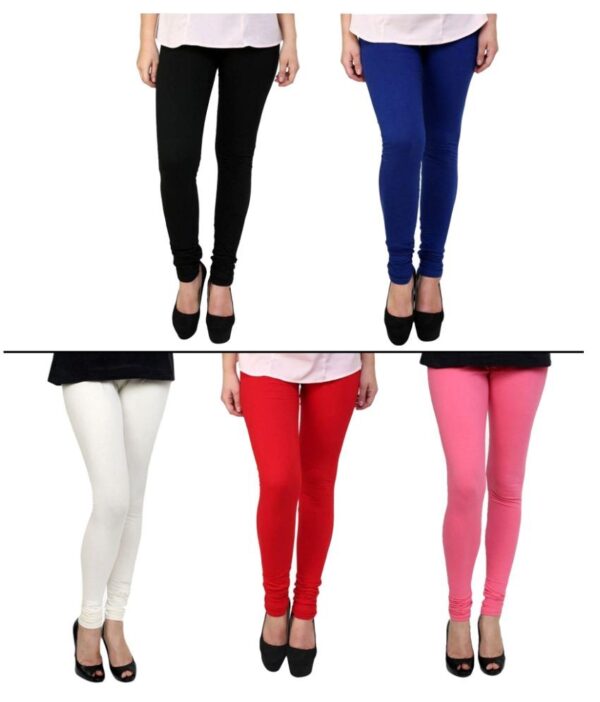 Stylobby Multicoloured Pack of 5 Cotton Lycra Leggings
