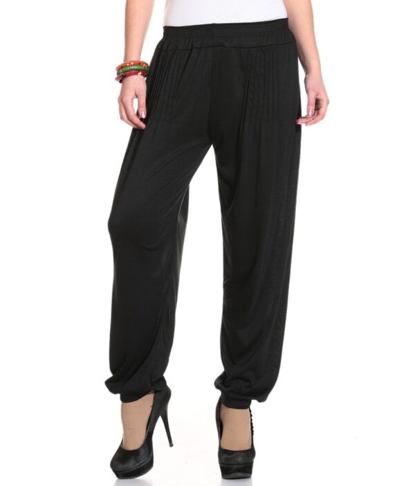 Legis Cotton Lycra Black Harem Pants