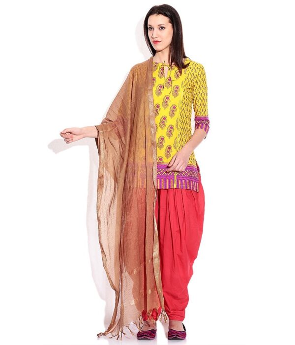 Biba Beige Cotton Dupatta