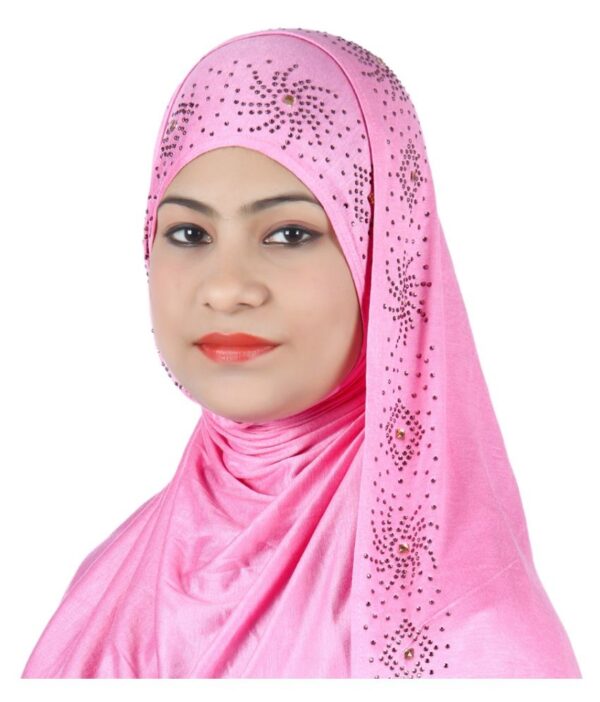 Alizia Enterprise Pink Cotton Stitched Hijabs