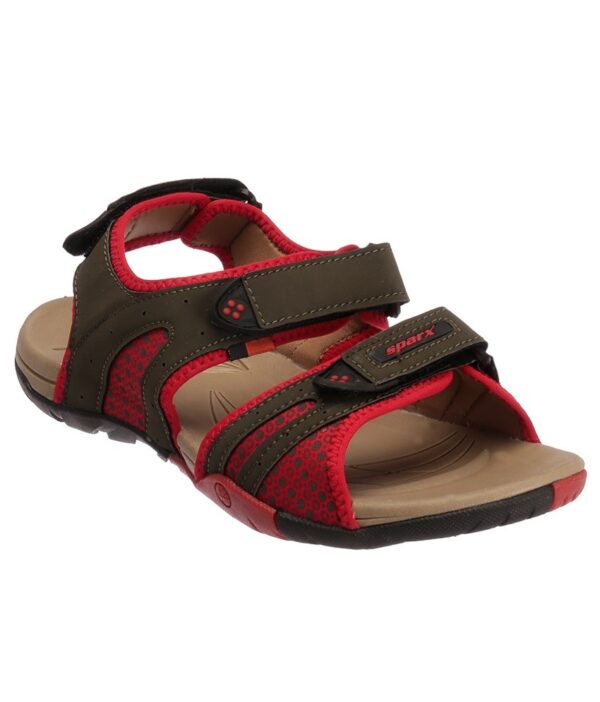 Sparx Green and Red Floater Sandals