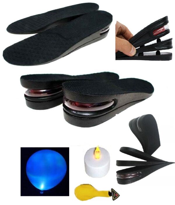 Sangaitap 6cm Air Cushioned Height Increasing Insoles + Led Balloon + Led Candle