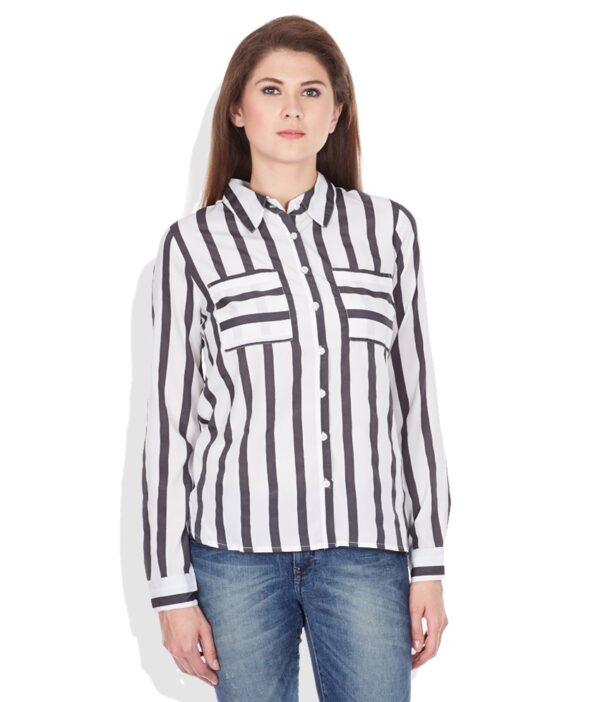 Vero Moda White Striped Shirt