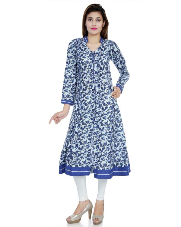 Divena Blue Cotton Kurtis