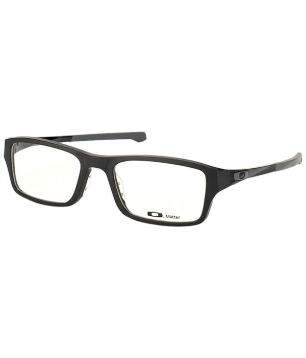 Oakley OX-8039-01-51 Chamfer  Classy Black Unisex Rectangular Eyeglasses Frame with Carry Case.