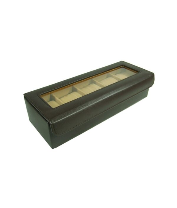 Essart PU Leather Watch Box For 5 watches - Brown