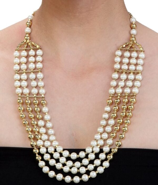 Shilpi Handicrafts Four Row Designer Pearl Necklace