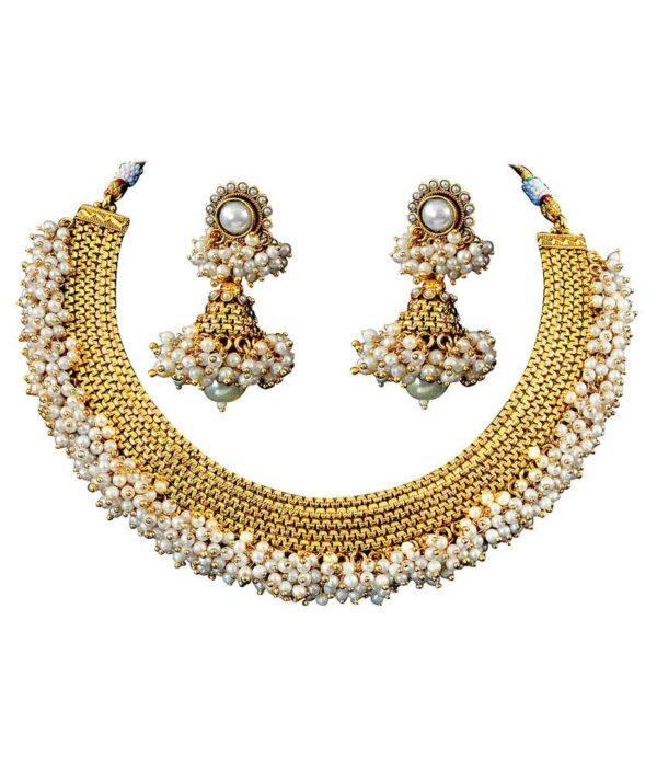 Jewels Galaxy Alloy Gold Plated Necklace Set