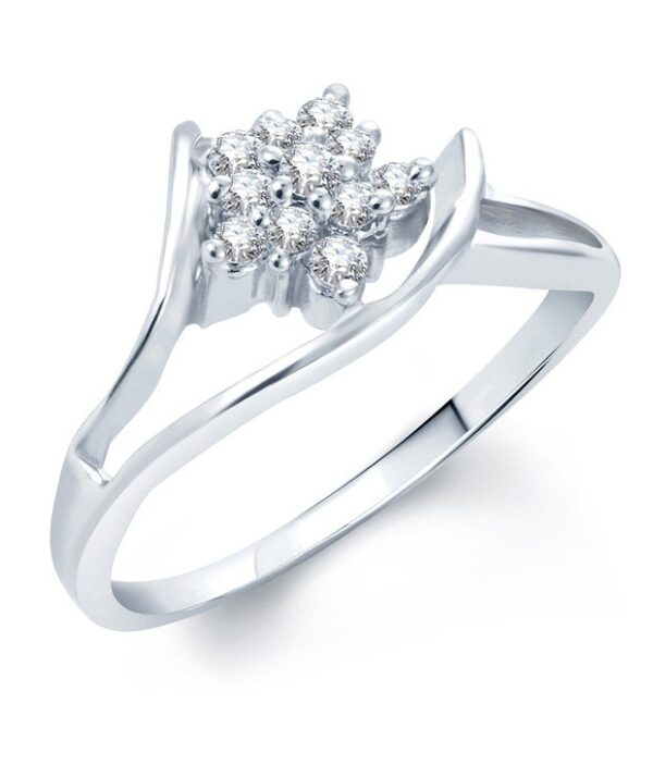 Sukkhi Fancy Rhodium Plated CZ Ring