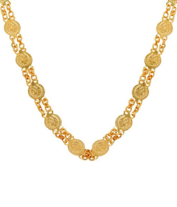 Sagun Art & Jewellers Traditional Goddess laxmi Coin look Gold Plated Chain