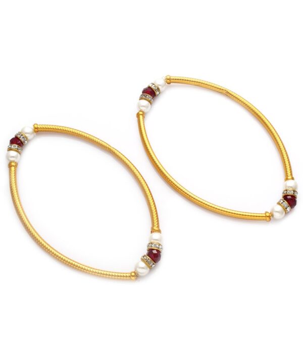 Jewellerywale Golden Alloy Pair Of Anklets