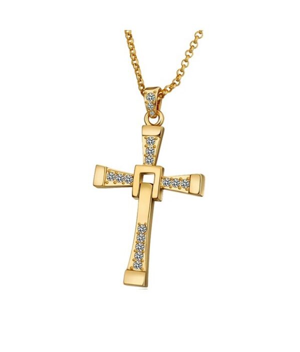 Aaishwarya Fast & Furious Cross Pendant (gold Plated)
