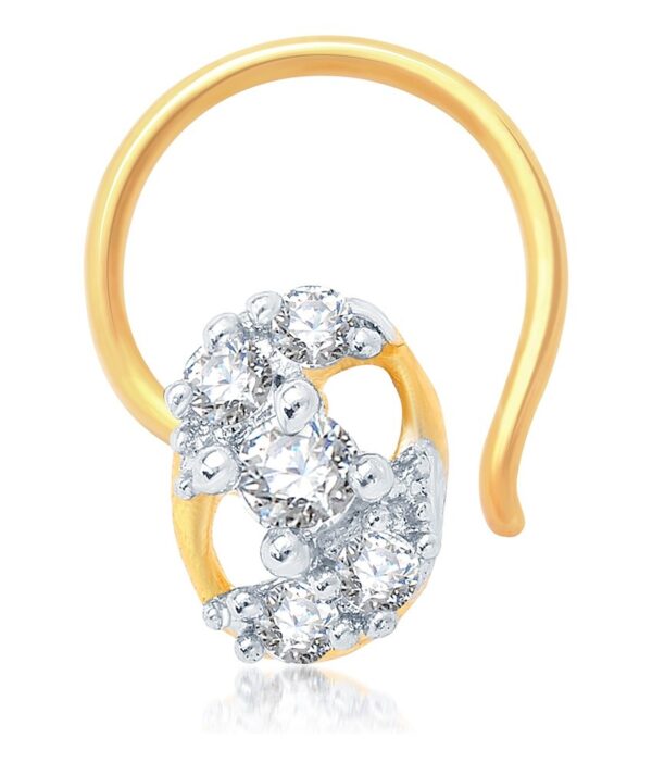 Sukkhi Exquitely Gold and Rhodium Plated CZ Nose Pin