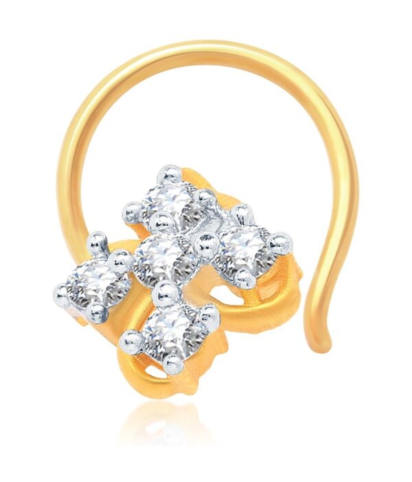 Sukkhi Eye-Catchy Gold and Rhodium Plated CZ Nose Pin