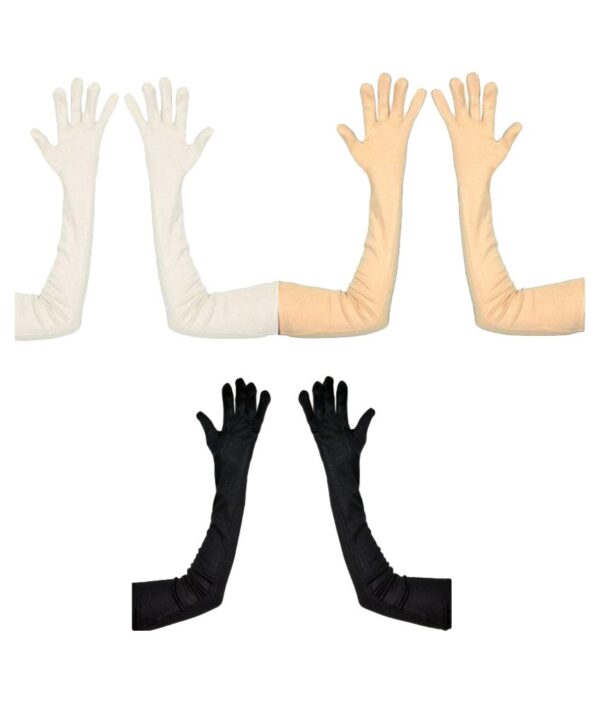 Savicent Multicolor Cotton Full Hand Gloves - Set of 3 Pair
