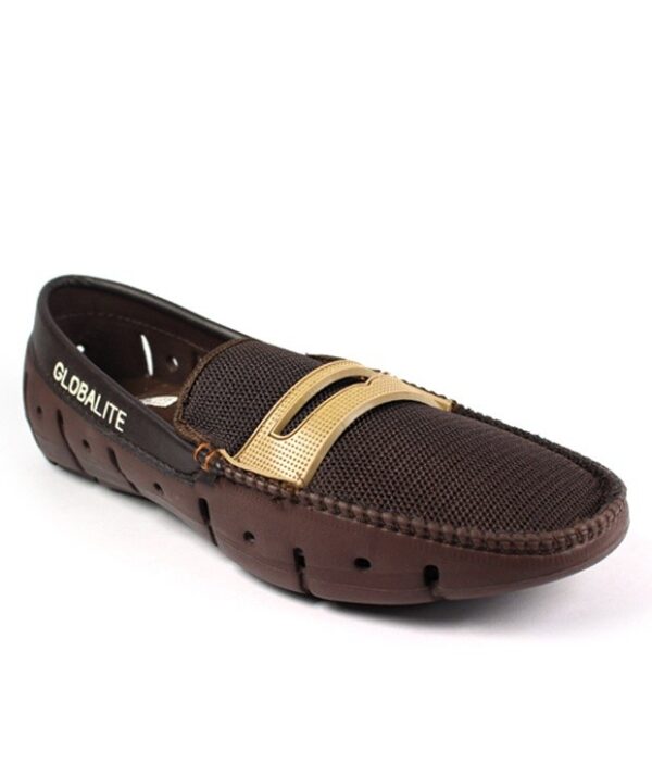 Globalite Brown Meshtextile Slip-on Casual Shoes