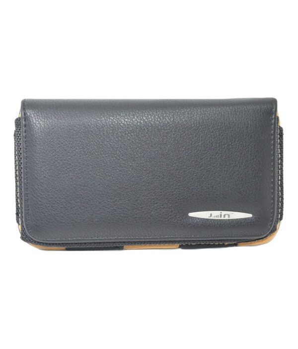 Indiacod Black Leather Belt Pouch For Apple Iphone 5s