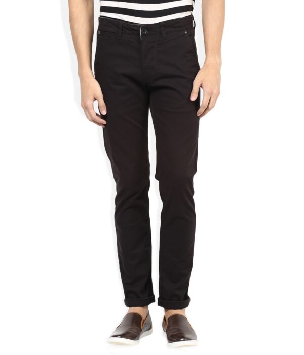 Spykar Black Solid Chinos