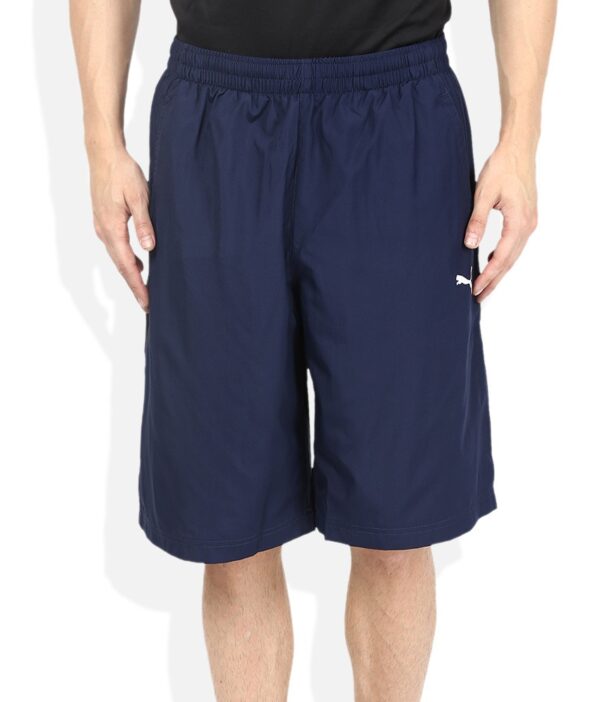Puma Navy Blue Solid Shorts