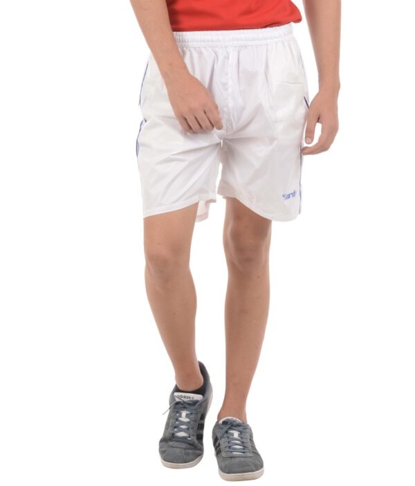 Burdy White Polyester Short
