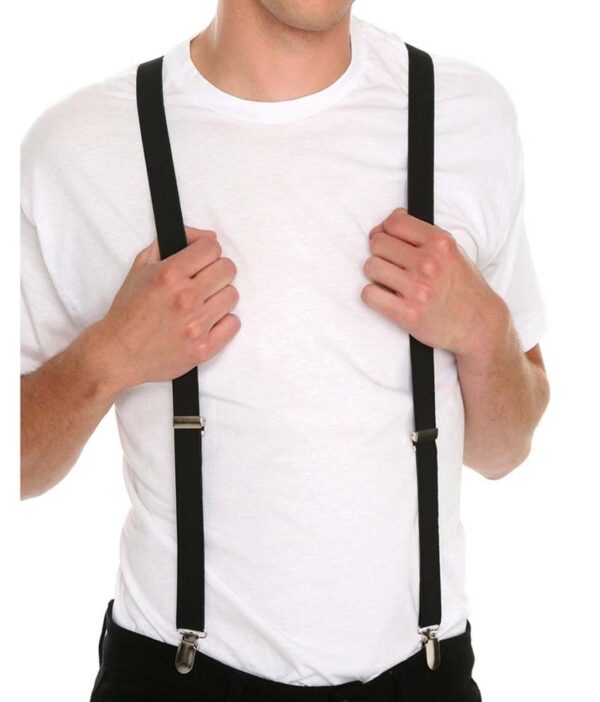 Civil Outfitters Black Polyester Slim Suspender