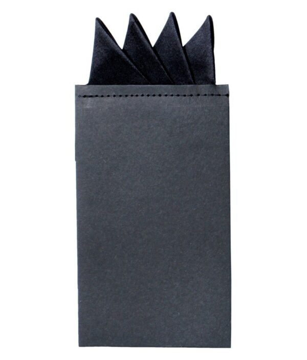 Classique Black Microfiber pocket square
