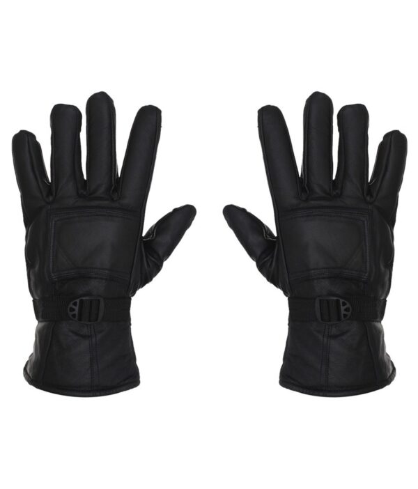 Selfieseven Black Leather Gloves