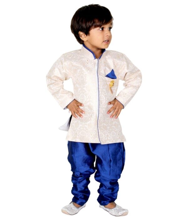 ny Toon White Synthetic Kurta Pyjama