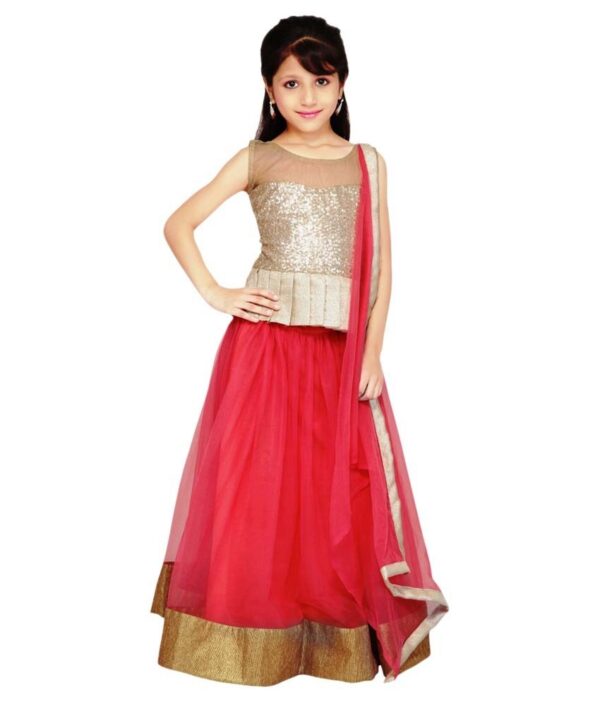 Creativeswilla Pink Lehenga For Girls