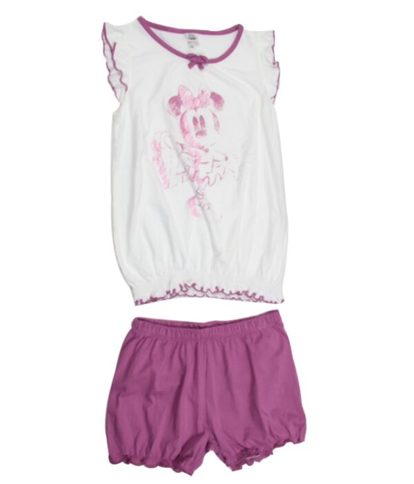 Disney White T-Shirt And Short Set