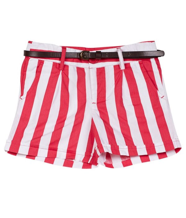 UCB  White/Pink Stripe Shorts For Kids