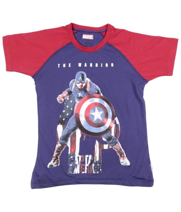 Avengers Purple & Red Half Sleeve T-shirt For Boys