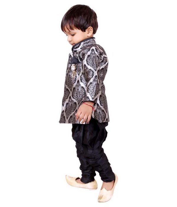 Tiny Toon Black Kurta Pajamas For Boys