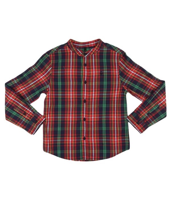 United Colors Of Benetton Multicolored Mandarin Collar Shirt