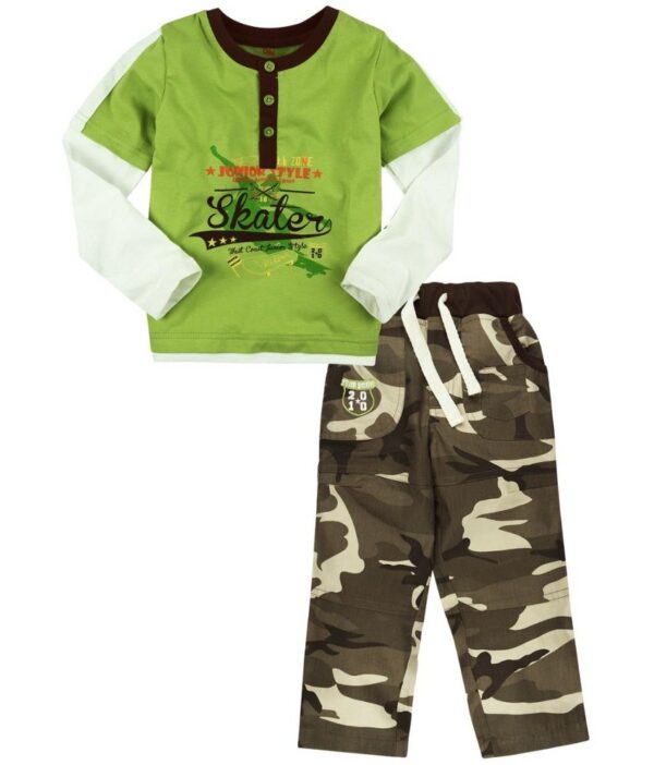 Oye Green Cotton T-Shirt And Shorts
