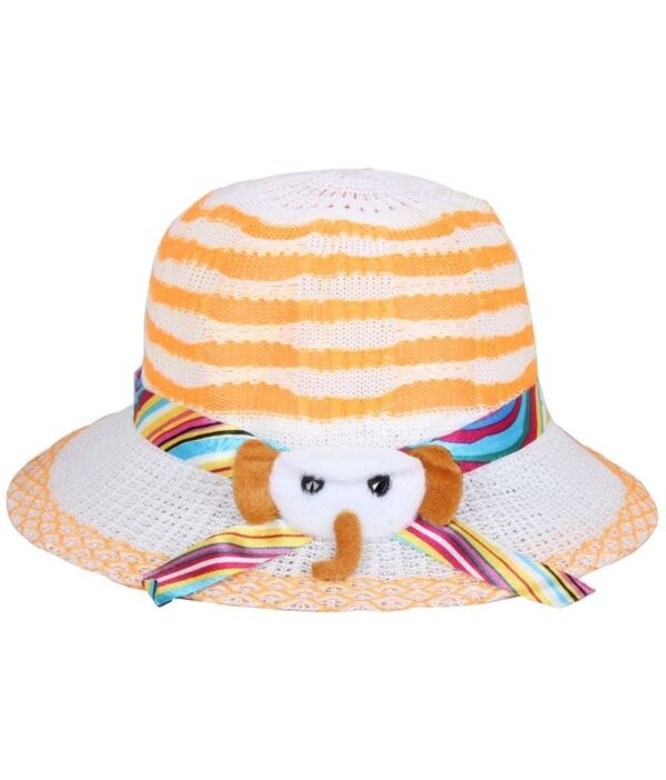 Sushito Orange Polyester Fidora Hat For Kids