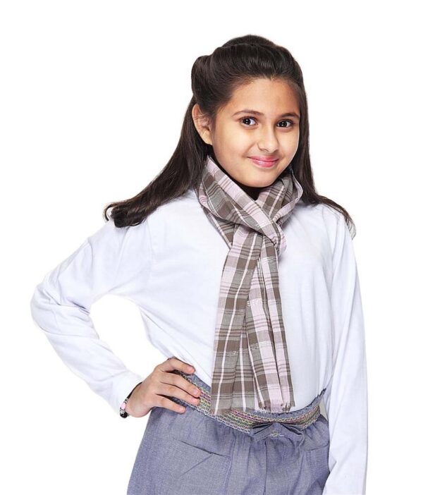 Citypret Pink Cotton Casual Scarves For Kids