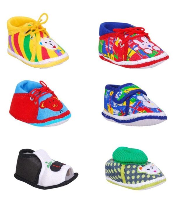 Brats N Angels Multicolor Casual Shoes For Kids - Pack Of 6