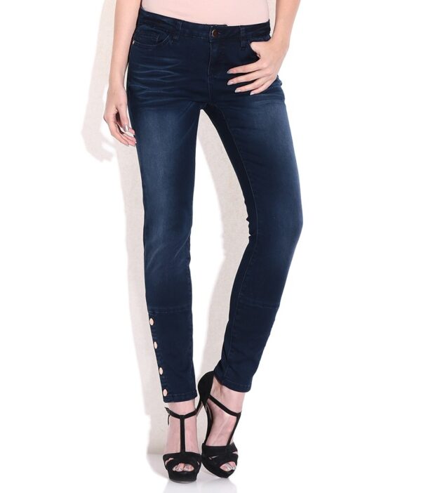 Vero Moda Blue Poly Cotton Jeans